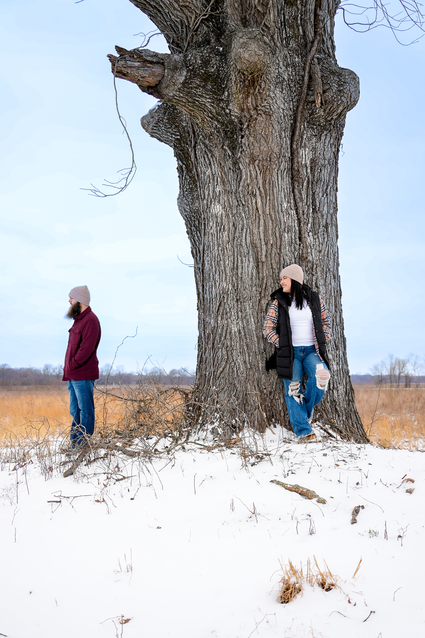 Winter Engagement Photo