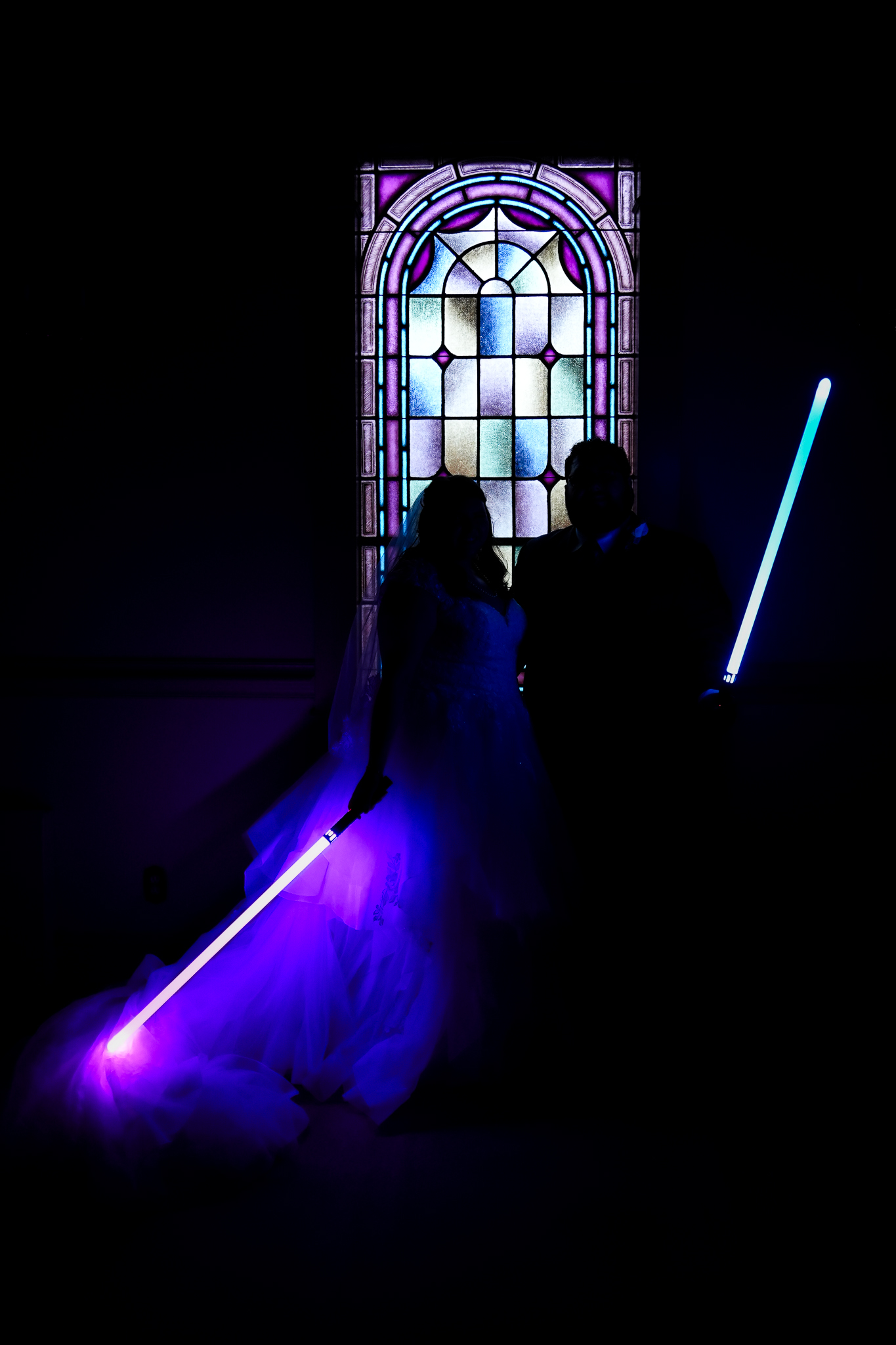 Star Wars themed wedding photo in TN
